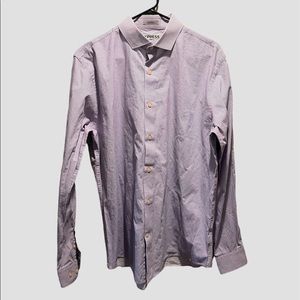 EXPRESS Purple/ White small detail Mens Dress Shirt